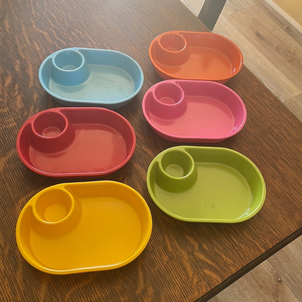 Colorful Snack Plates Set